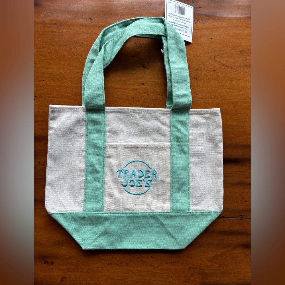 Trader Joe’s Mini Tote Bag in Light Green